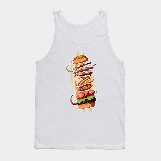 Cool Burger Tank Top by ZeroSlayer